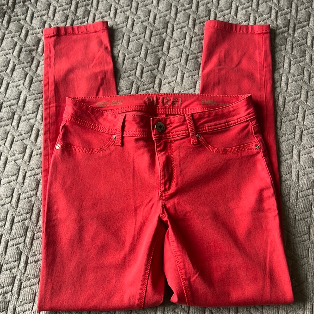 DL1961 Women's Coral Pink 360 Comfort Stretch Skinny Jeans Size 27